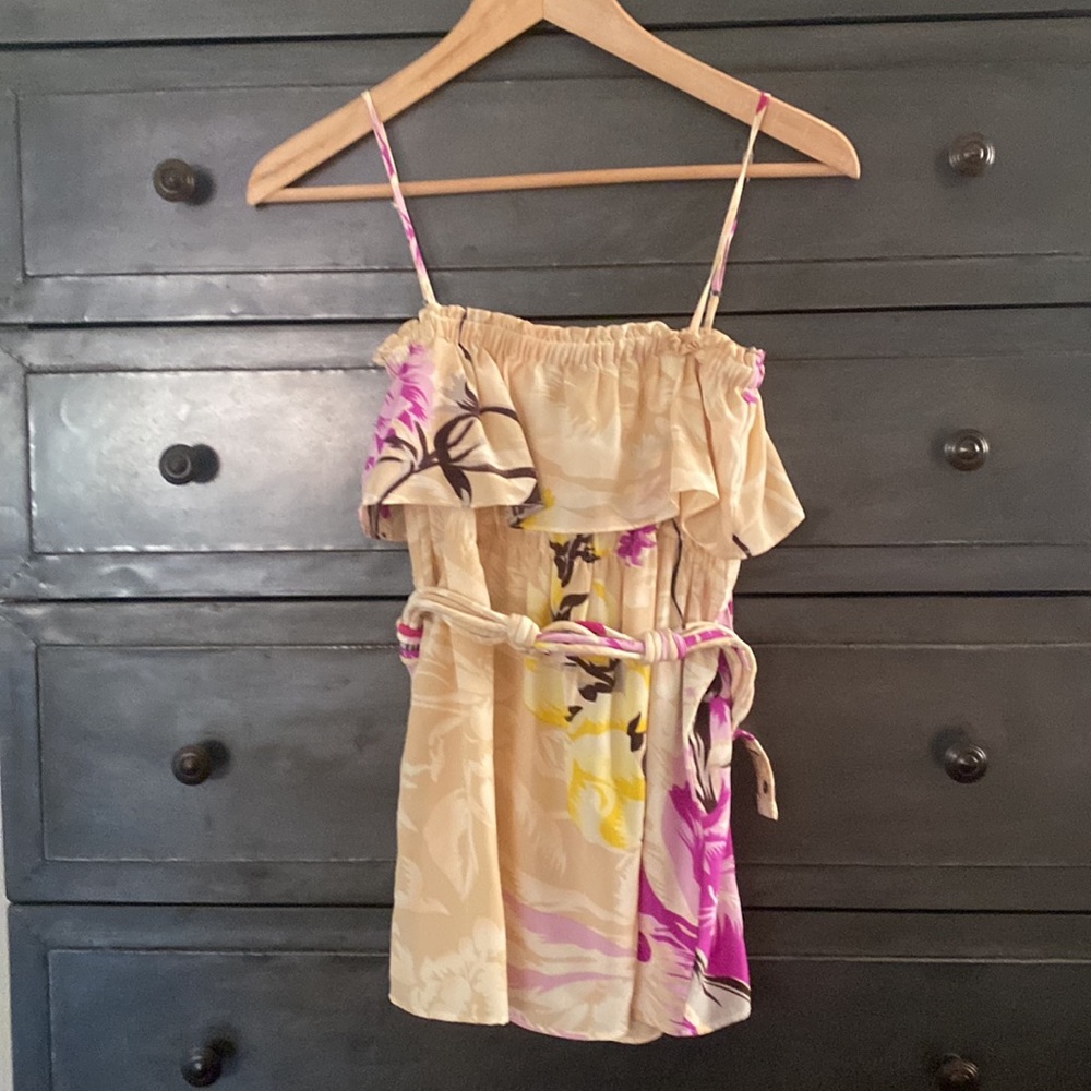 NWOT! Yumi Kim Floral Halter Top 100% Silk Size XS